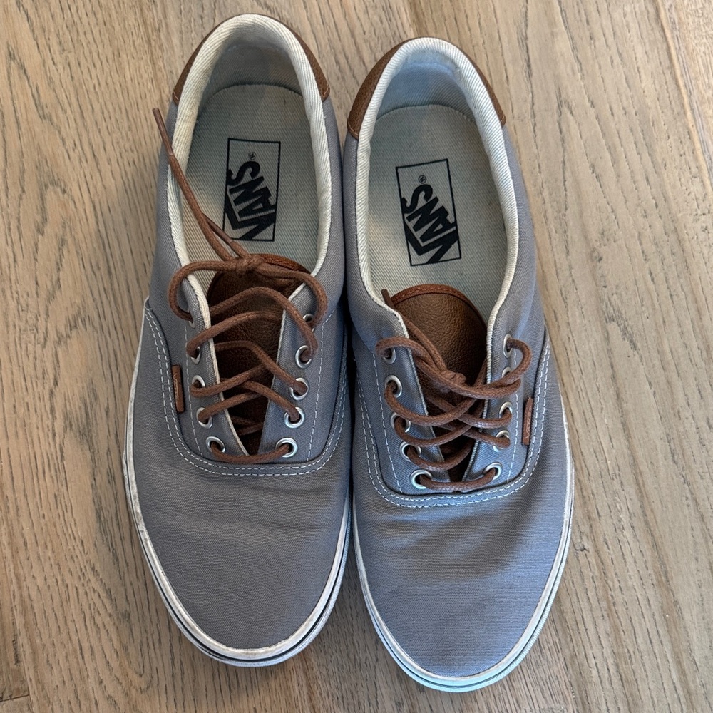 Vans Men's Gray and Brown Sneakers